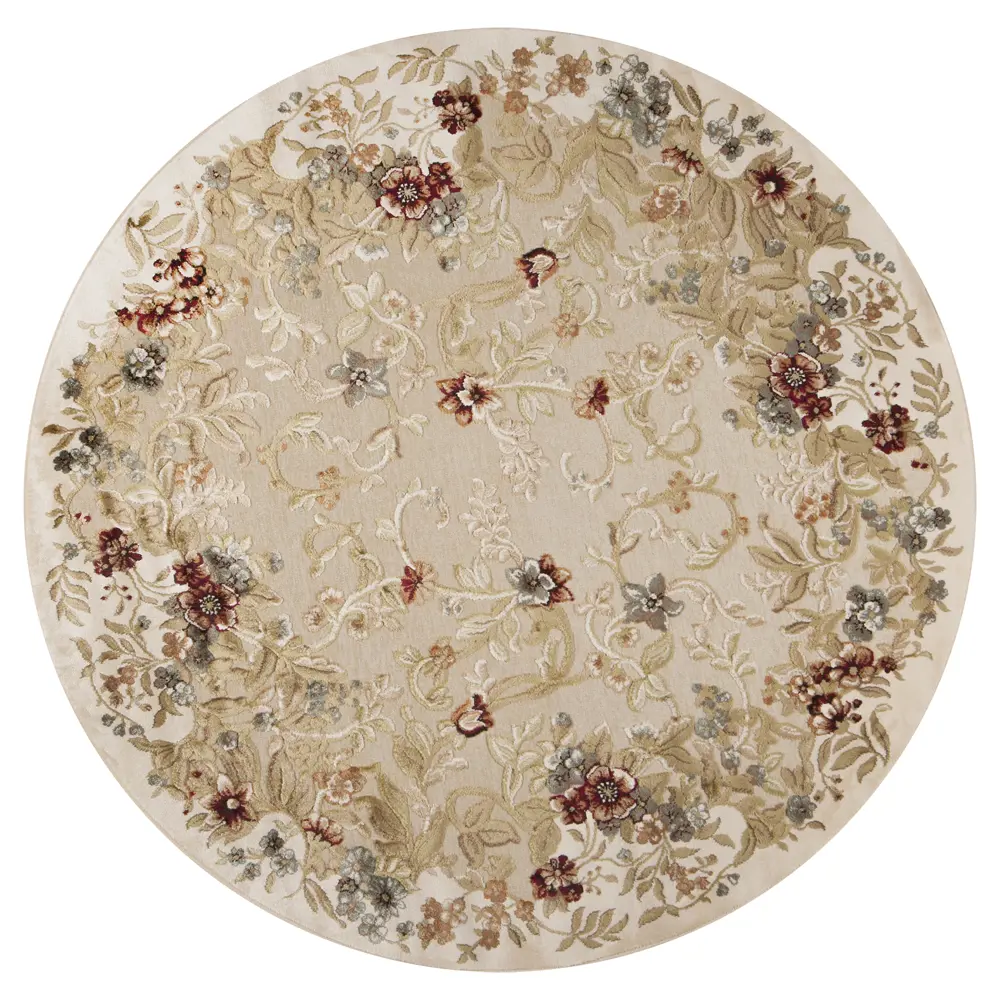 Ковер вискоза Genova 027/626260 ø160 см цвет бежевый RAGOLLE STLM-2003087