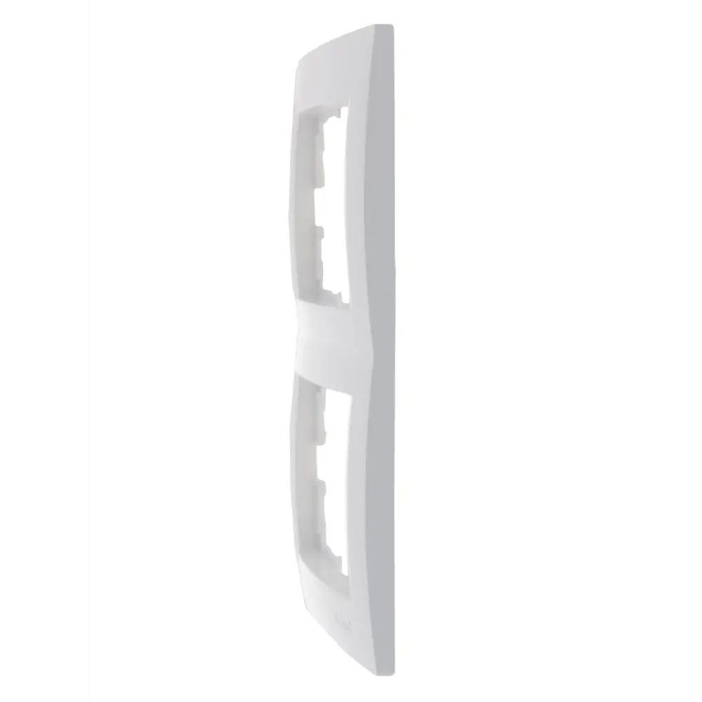 Рамка для розеток и выключателей Lezard Karina 2 поста вертикальная цвет белый STLM-2182678 - Вид №2