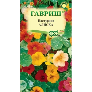 Настурция Аляска микс - семена цветов для яркого сада 89401926