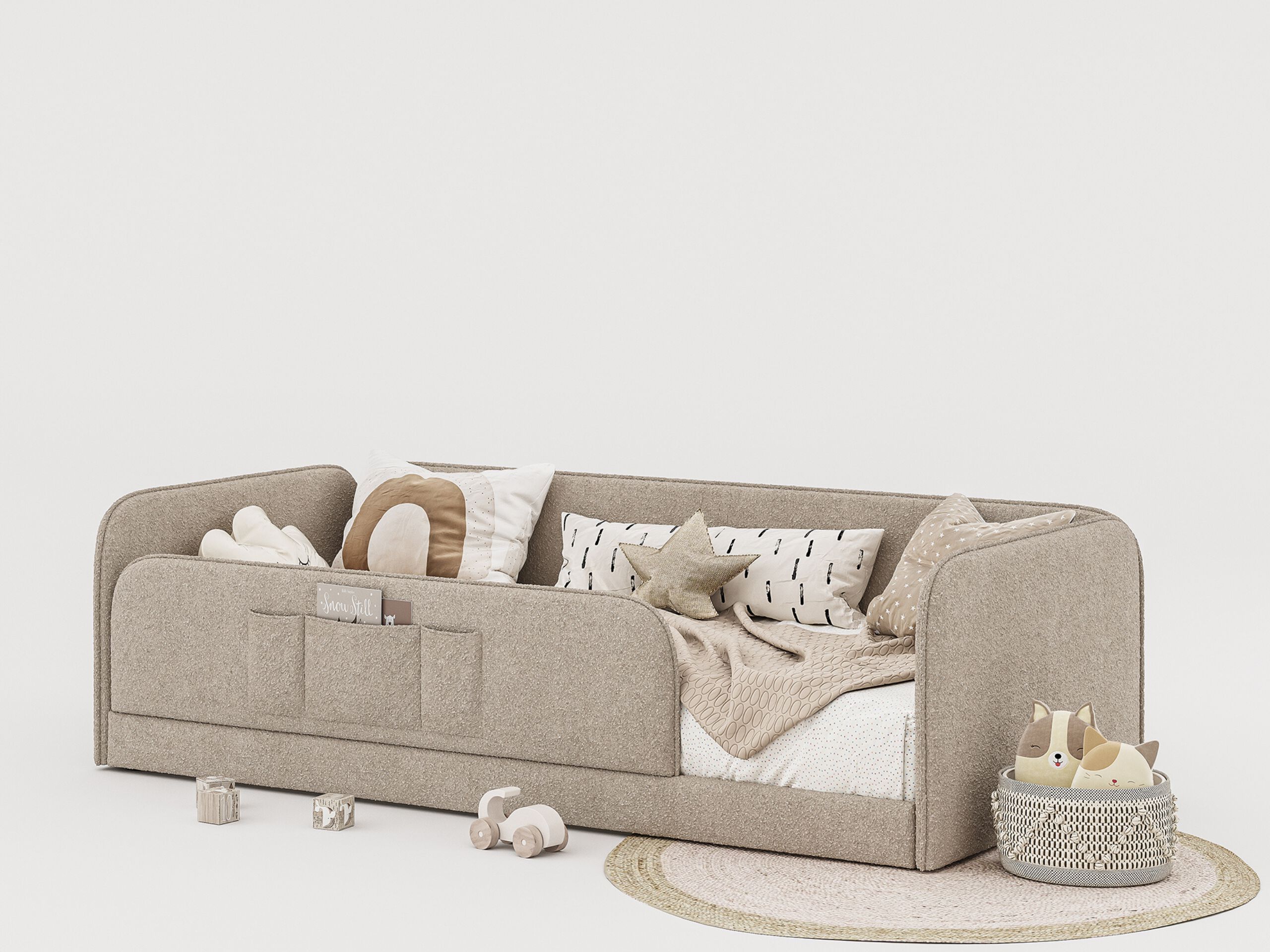 Односпальная кровать с мягким изголовьем Woodsoft RIO ARCH-00069676 - Вид №2