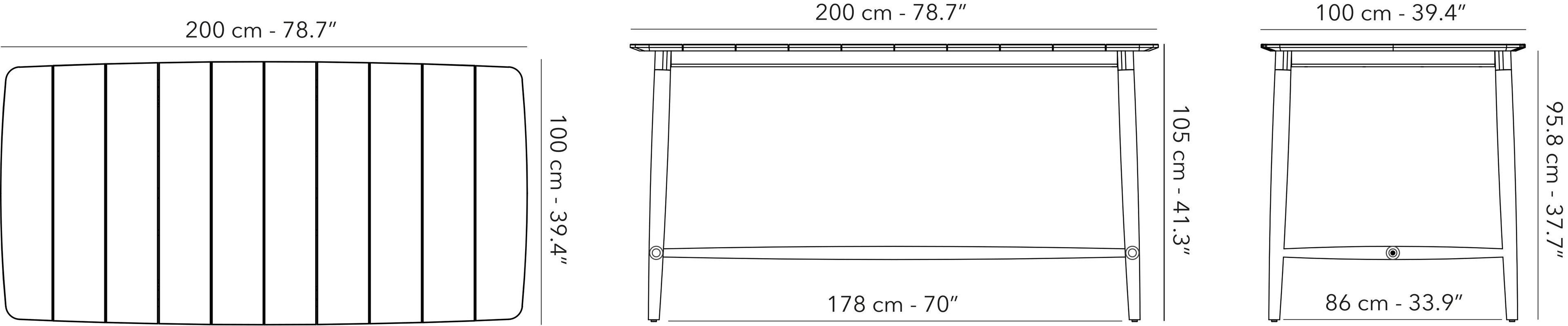 Высокий прямоугольный садовый стол из тикового дерева Jardinico Noa ARCH-00014502 - Вид №2