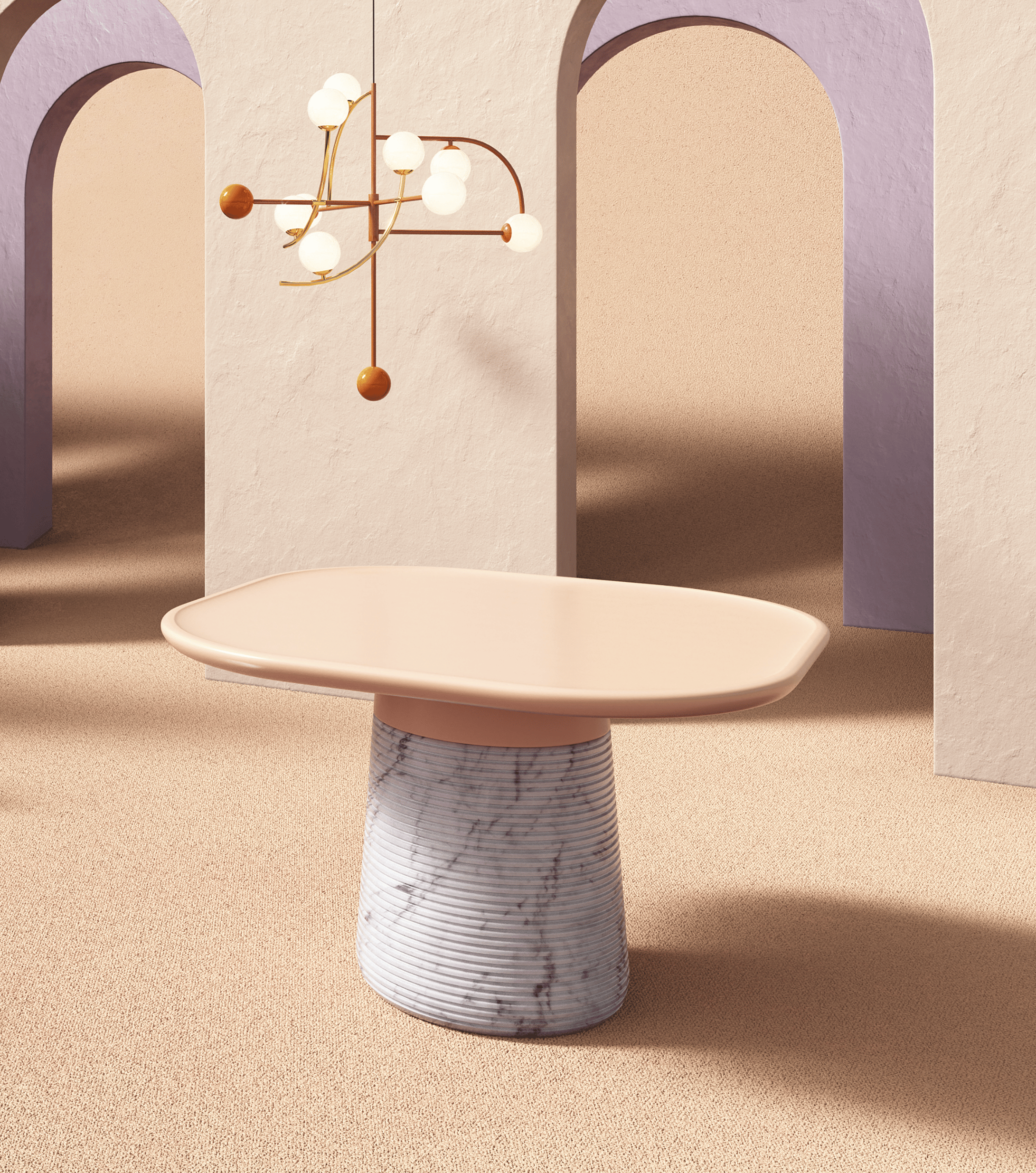 Квадратный стол из мрамора Estremoz Mambo Unlimited Ideas Poppy ARCH-00089719 - Вид №1