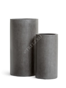 41.3320-02-029-GR-60 Кашпо  Effectory - серия Beton - Высокий цилиндр - Тёмно-серый бетон Цветочная коллекция
