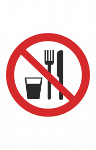 68358 Знак "Запрещается принимать пищу"  Запрещающие знаки размер 100 х 100 мм