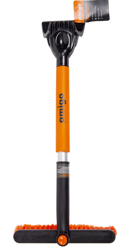 83671400 Щетка-скребок для снега 660 мм оранжевый/черный с поворотом STLM-0043289 AMIGO