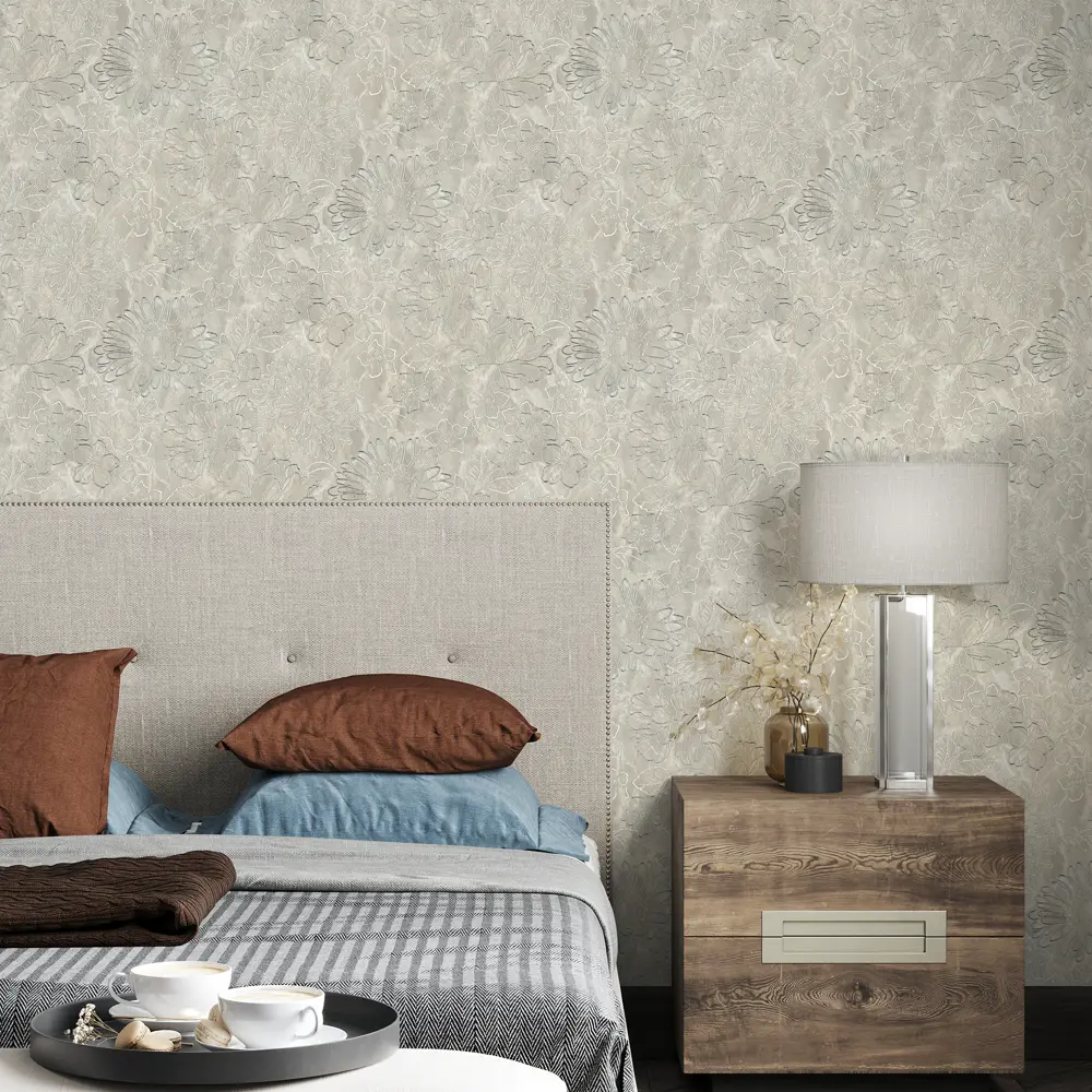 Обои флизелиновые Palitra Family Clairis серо-бежевые 1.06 м 71903-24 STLM-2077698 - Вид №2