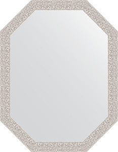 BY 7006 Зеркало в багетной раме - мозаика хром 46 mm EVOFORM Octagon