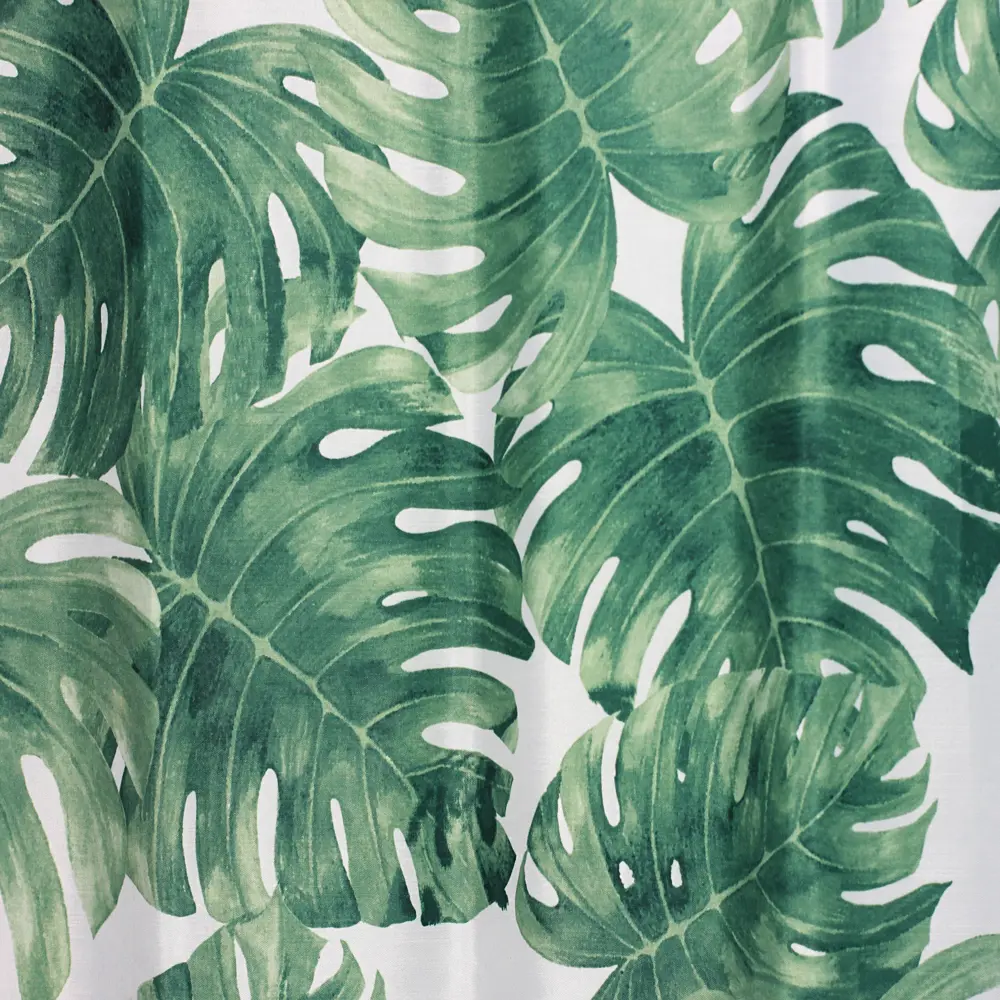 Штора для ванны Bath Plus Jungle Palm 180x200 см полиэстер цвет бело-зелёный CHARME GREEN STLM-2203111 - Вид №2