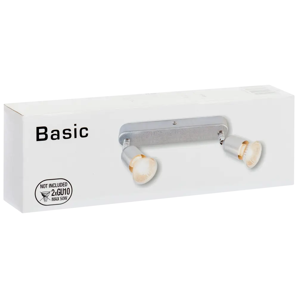 Спот поворотный Basic 2 лампы GU10 5 м² цвет серебристый 81983727 STLM-2159127 Santreyd  - Вид №2