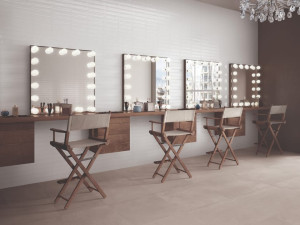 Облицовка керамогранита для интерьера с эффектом цемента