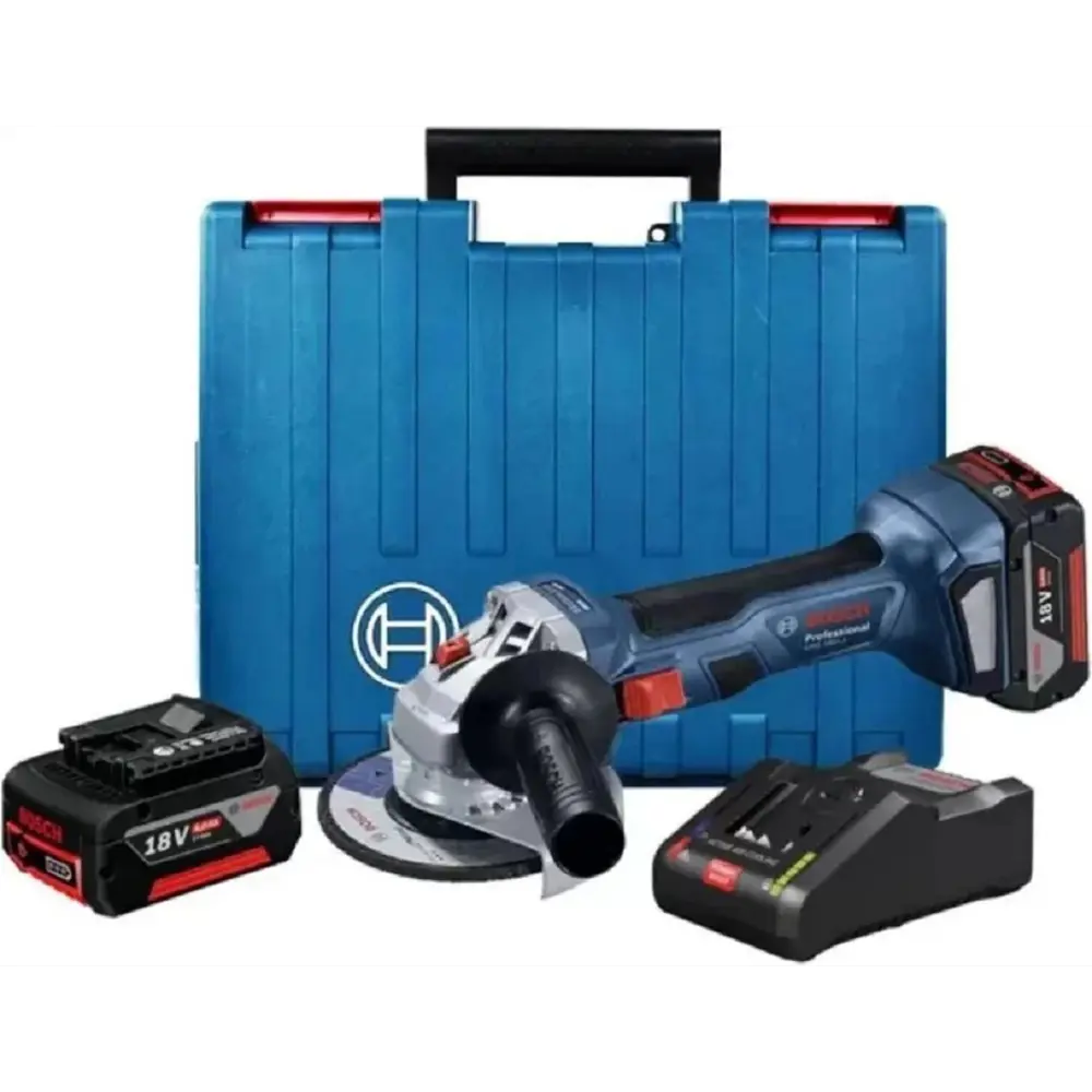 УШМ аккумуляторная бесщеточная Bosch Professional GWS 180-LI 2012839, 18 В Li-Ion 2x4 Ач, 125 мм STLM-2207659