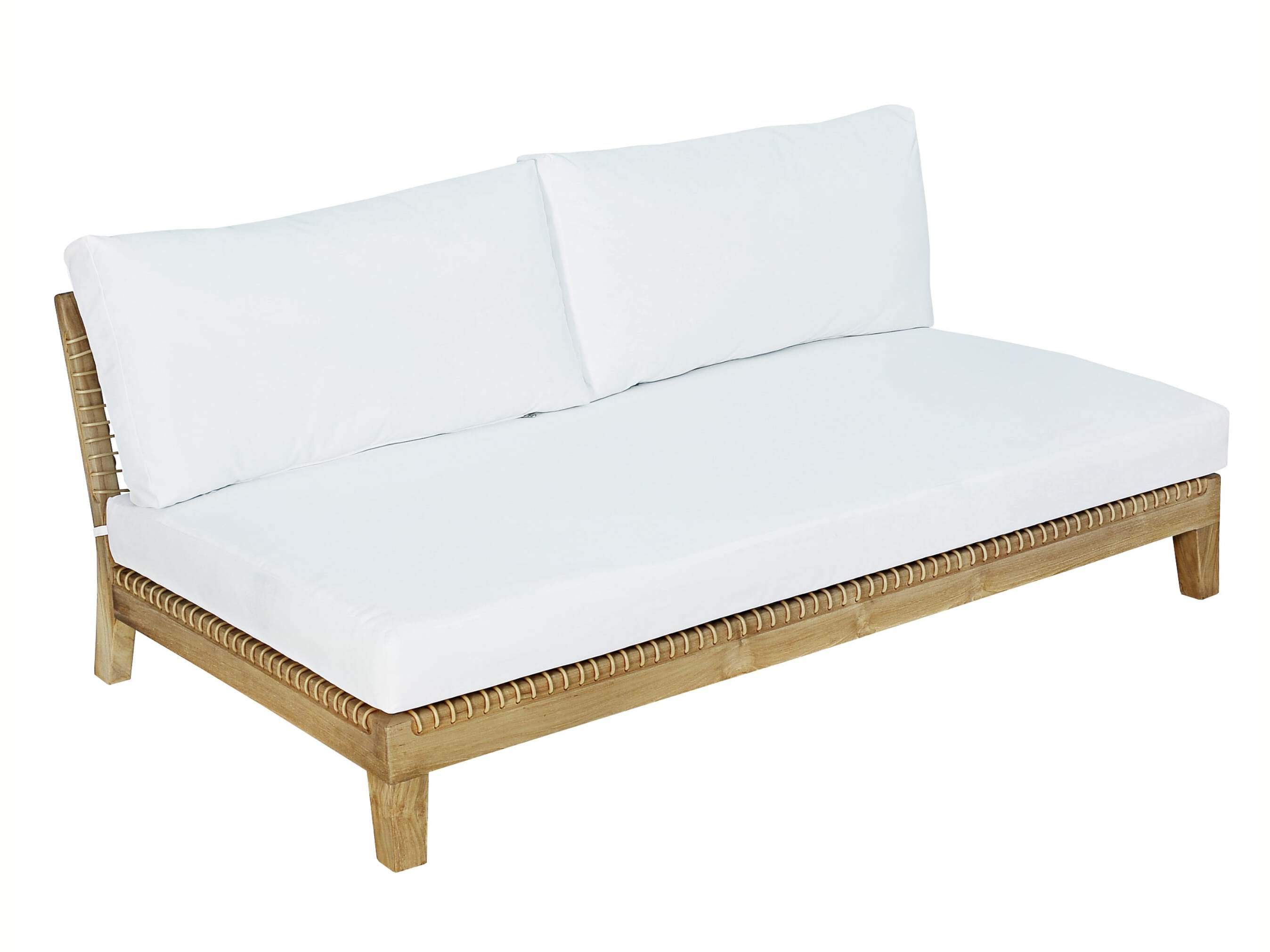 Двойной центральный модуль для секционного дивана из тикового дерева cbdesign Vienna Modular ARCH-00072580 - Вид №1