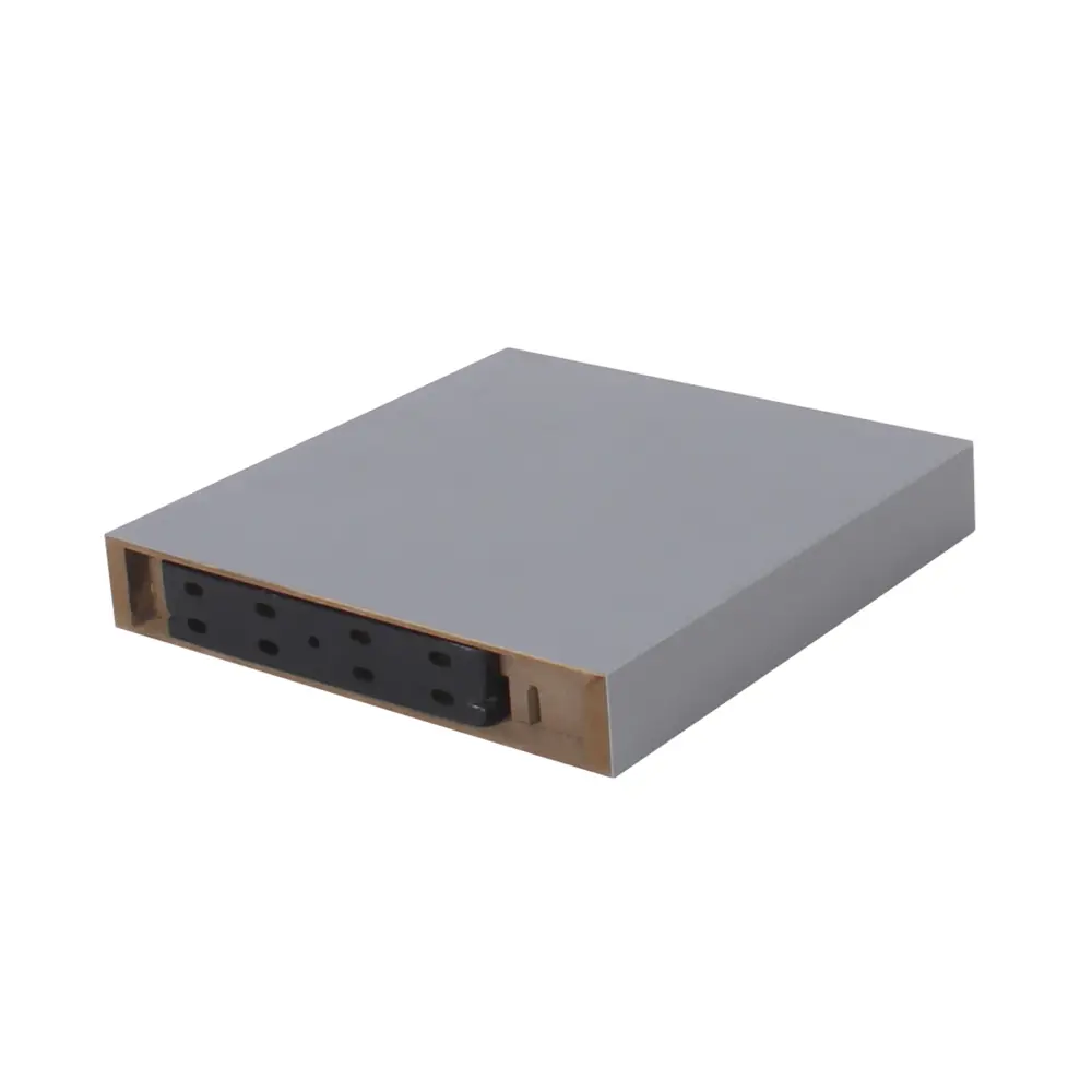 Полка мебельная прямая 23x23.5x3.8 см МДФ цвет серый SPACEO STLM-2004077 - Вид №3