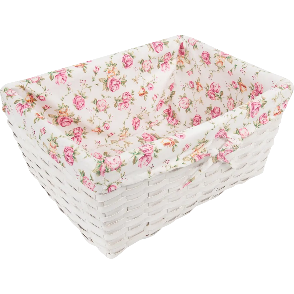 Корзина плетёная Стружки 37x26x17 см 16 л дерево цвет белый STORIDEA STLM-2142316