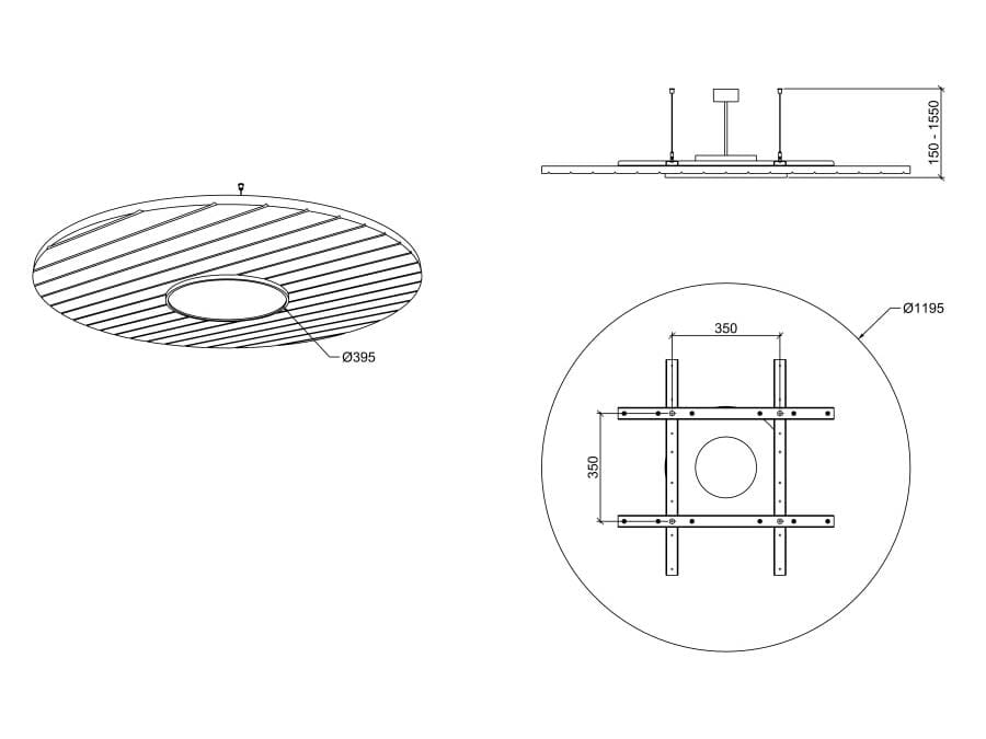 Рециркулированный пластичный акустический подвесной светильник IMPACT ACOUSTIC® CIRC ARCH-00069779 - Вид №7