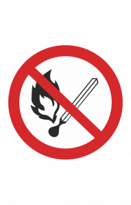 68286 Знак "Запрещается пользоваться открытым огнем и курить"  Запрещающие знаки размер 100 х 100 мм