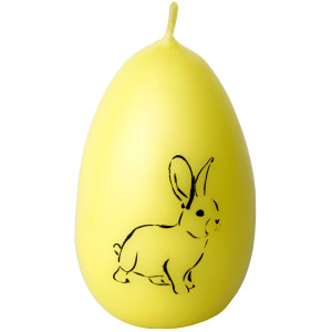 86932844 Свеча Пасхальное яйцо с кроликом желтая 5,5 см STLM-0072622 EVIS