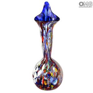 3261 ORIGINALMURANOGLASS Ваза "Кандинский" - синяя - Original Murano Glass OMG 10 см