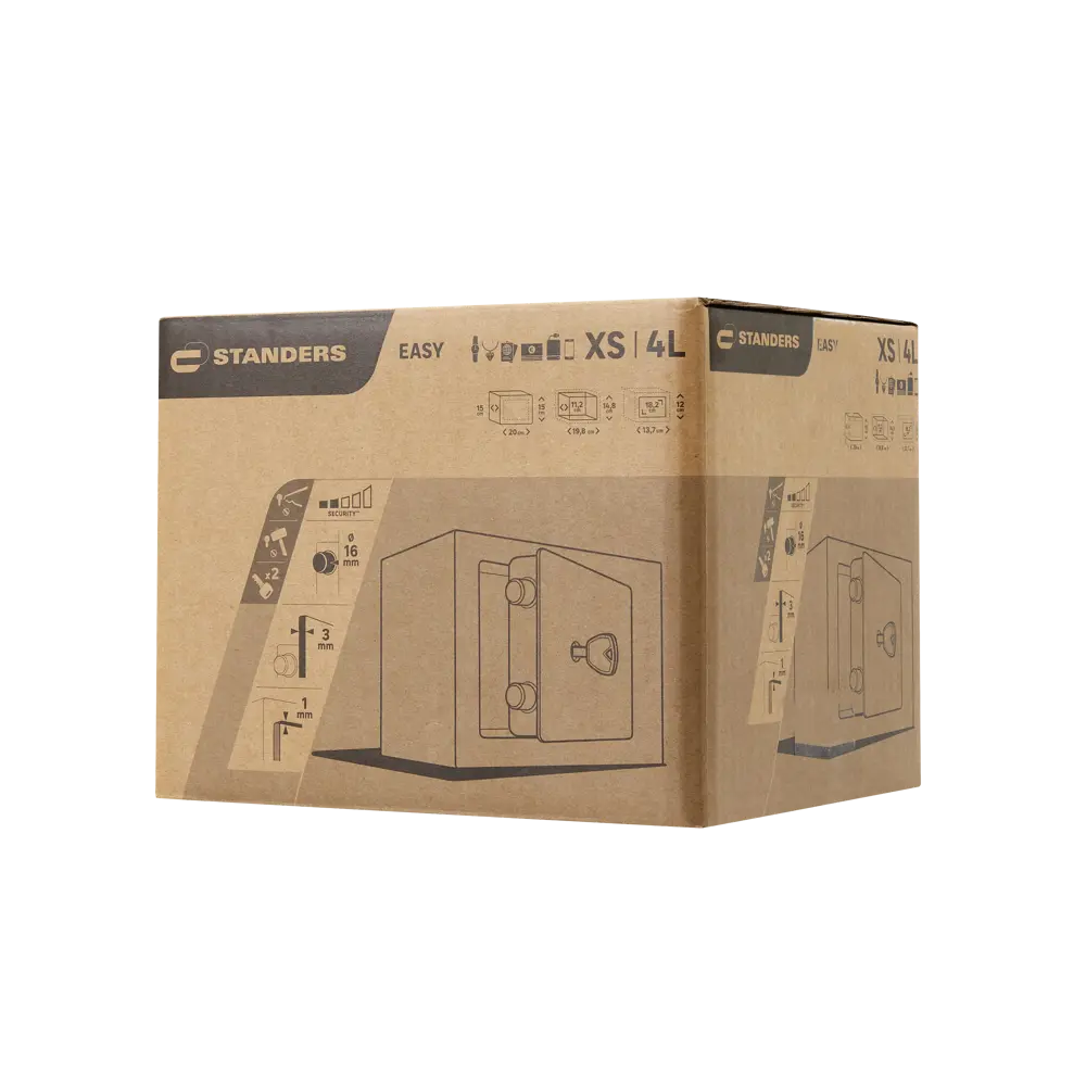 Сейф Standers 4 л ключевой замок 20x15x15 см сталь STLM-2015324 - Вид №4