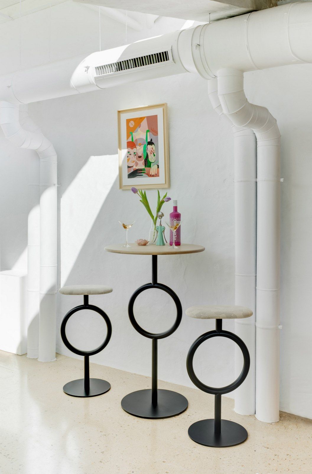 Высокий стол из стали и МДФ SANCAL ARCH-00011699 - Вид №4