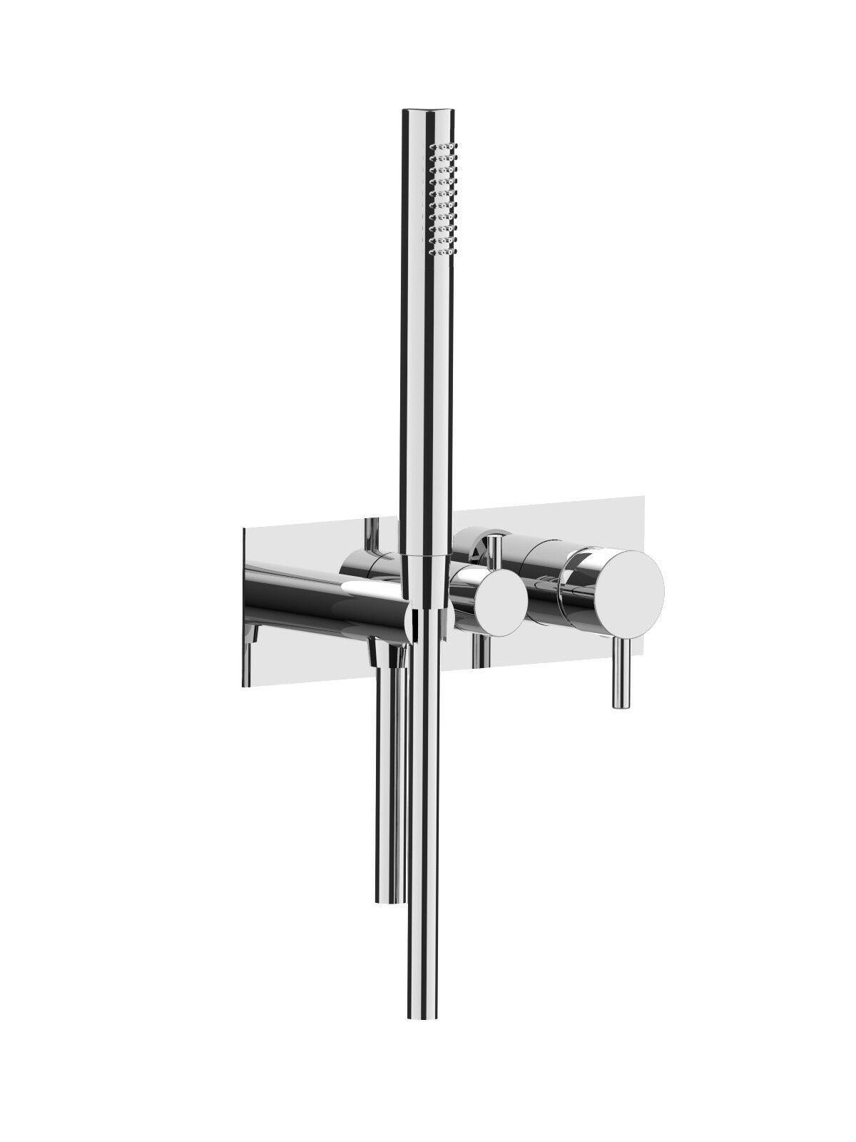 Настенный смеситель для ванны с 3 отверстиями и ручным душем Rubinetterie Frattini отдельная эстетика ARCH-00136591 - Вид №28