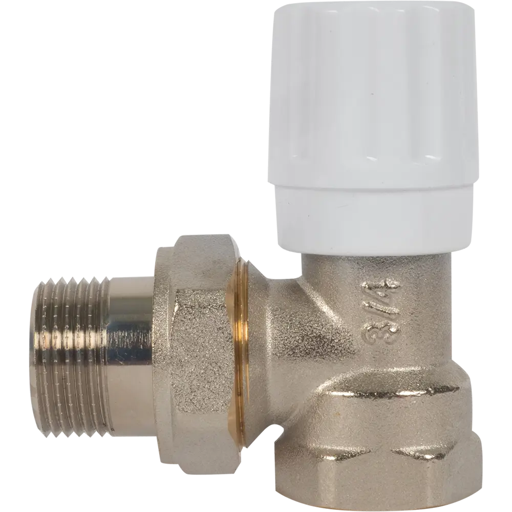 Вентиль регулирующий для радиатора угловой Euros 3/4" латунь STLM-2039917 - Вид №1