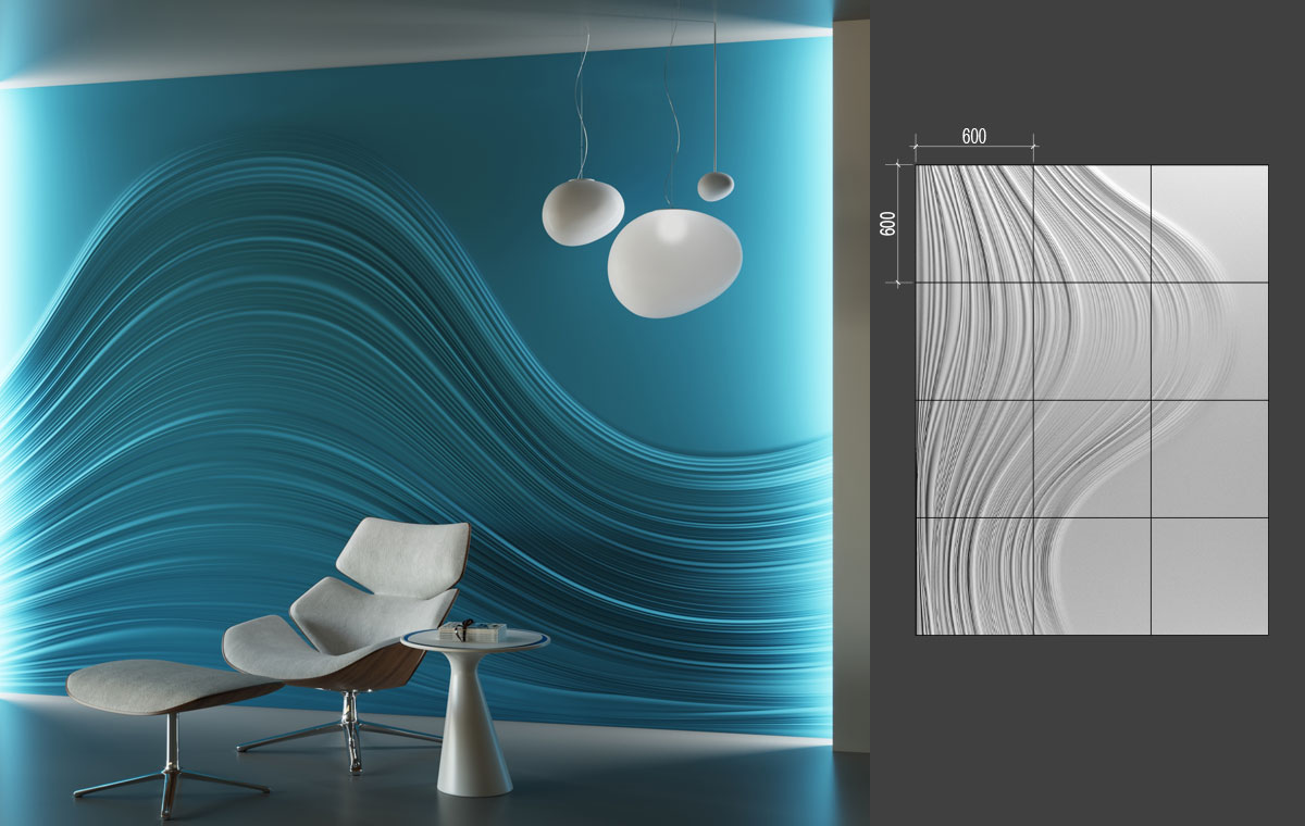 B-19 BIG WAVE LAB.Space Барельеф B-19-1
