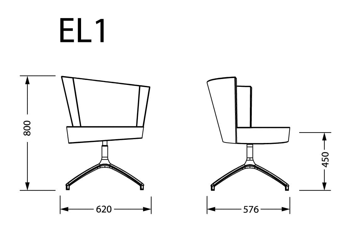 Ткань спиц поворотный стул TALIN Elipse ARCH-00077289 - Вид №2