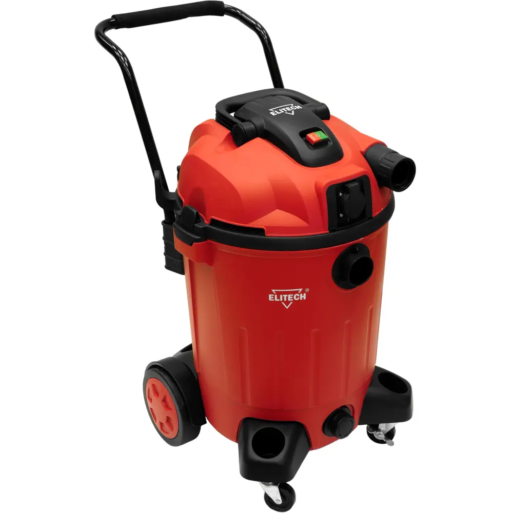 Пылесос строительный Elitech ПС 1260А, 1200 Вт, 60 л STLM-2043024