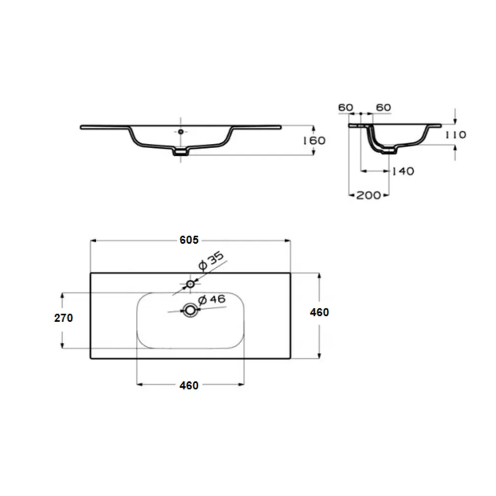 Раковина Roca Victoria-N встраиваемая 60 см STLM-2075410 - Вид №7