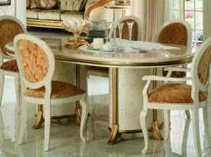 Arredoclassic Овальный деревянный обеденный стол в классическом стиле Melodia