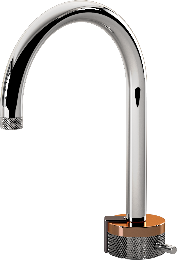 E-11502-R1RG-L2OX-PC Однорычажный прогрессивный смеситель для раковины - излив 16см GRAFF MOD+