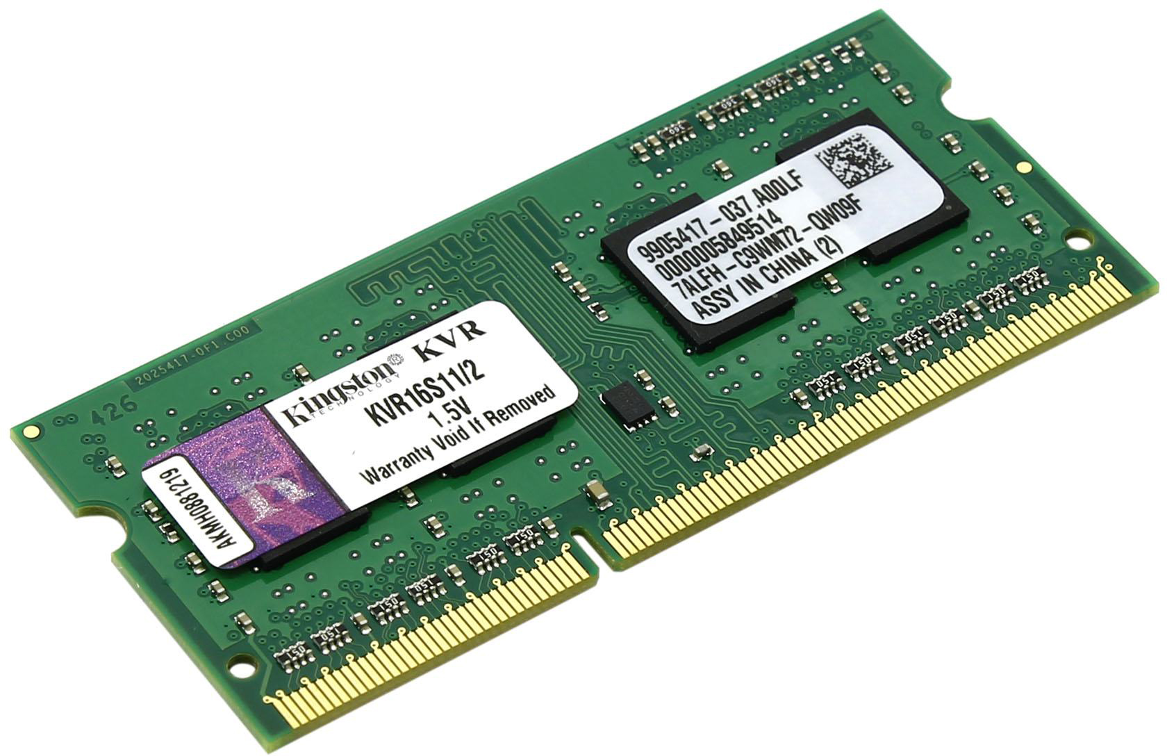 KVR16S11/2 sodimm 2gb 1600mhz ddr3 non-ecc cl11 Kingston Santreyd 