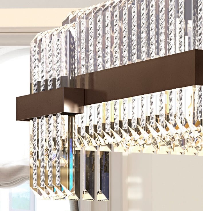 Светодиодный подвесной светильник из свинцового хрусталя Patrizia Volpato Diamante ARCH-00106659 - Вид №4