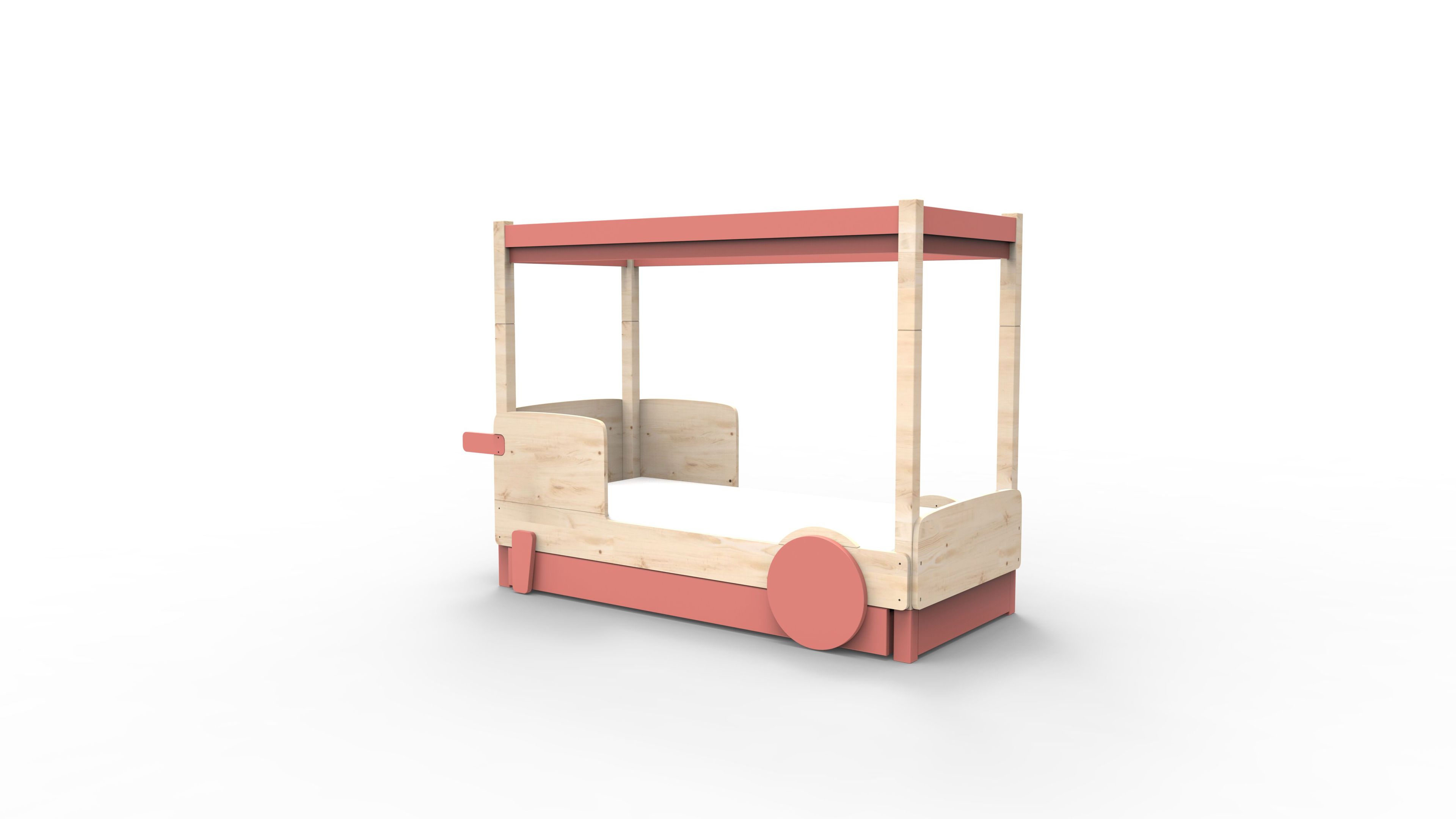 Деревянная выдвижная односпальная кровать с балдахином Mathy by Bols ARCH-00151317 - Вид №30