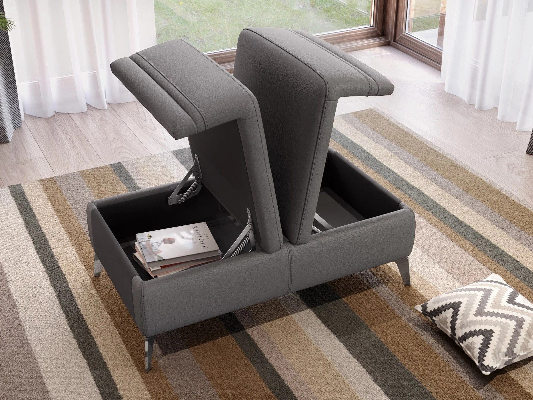 Подставка для ног с кожаной подкладкой Sofanella Палермо ARCH-00016450