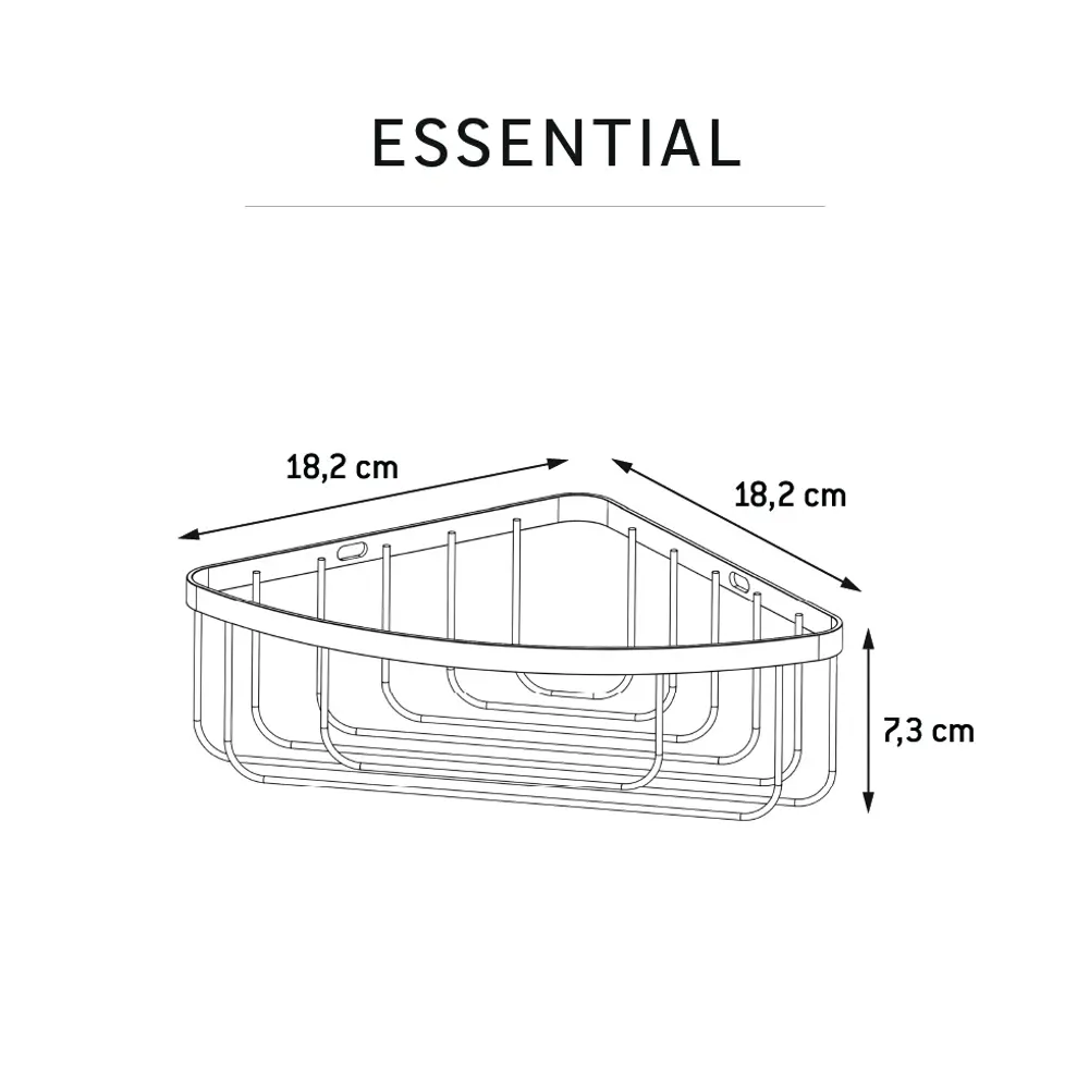 Полка для ванной угловая Sensea Essential цвет хром STLM-2119833 - Вид №8