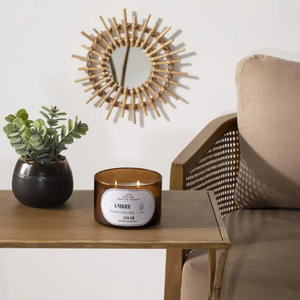 Свеча ароматизированная в банке Snow Янтарь коричневая 8 см Atmosphera STLM-2185355 - Вид №2