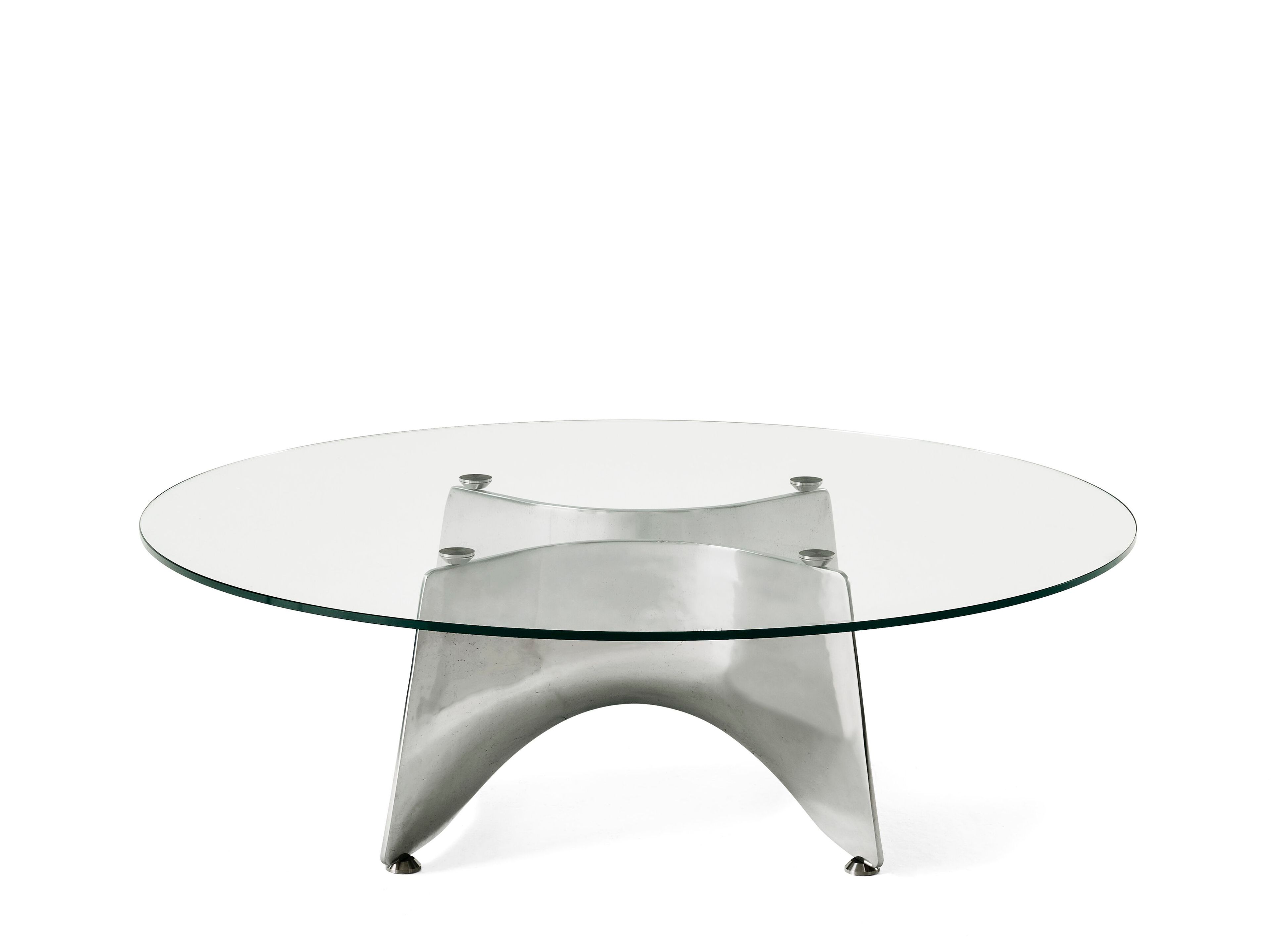 Низкий круглый журнальный столик из алюминия и стекла BALERI ITALIA Bentz ARCH-00145225 - Вид №2