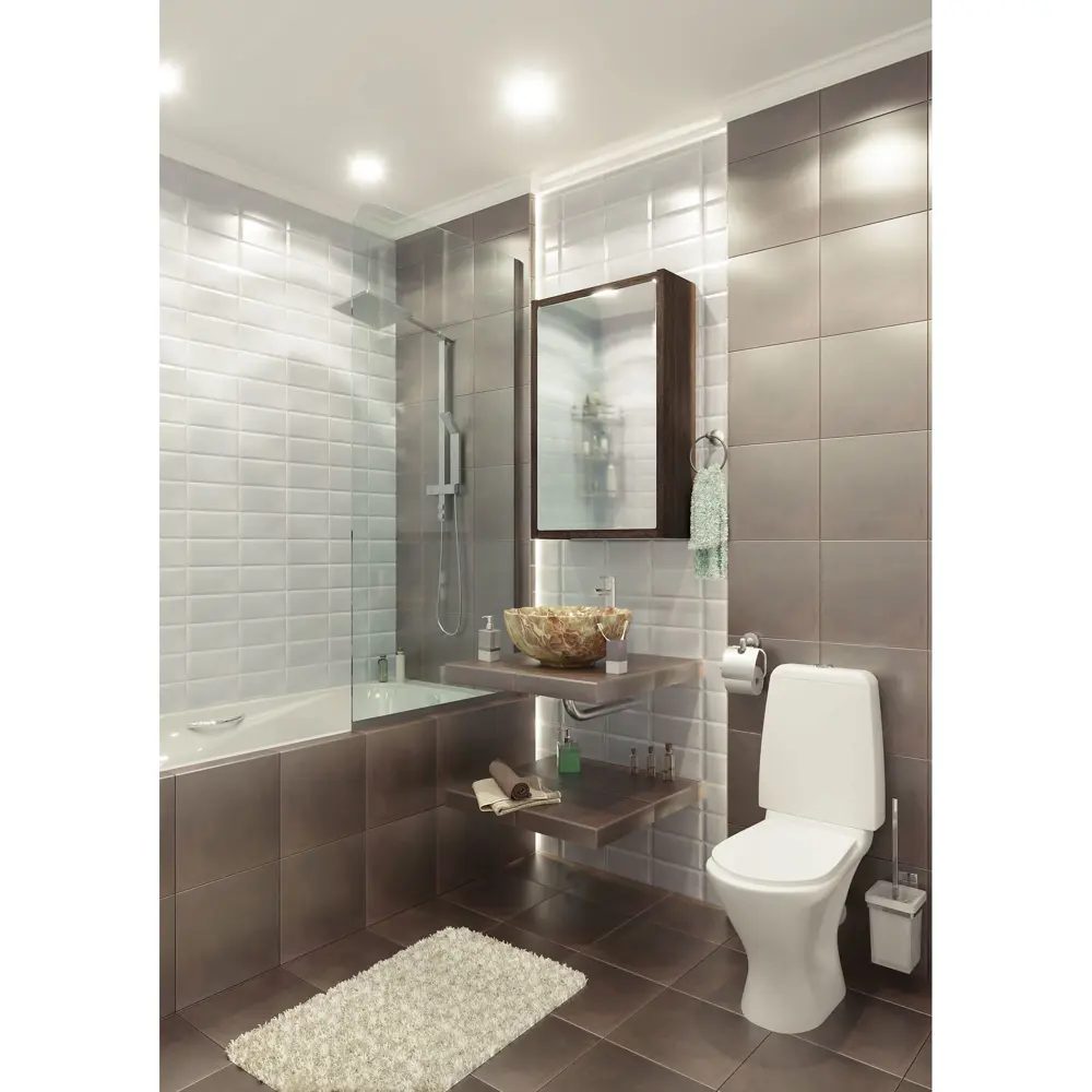 Плитка настенная «Metrotiles» 10х20 см 0.88 м2 цвет белый Golden Tile STLM-2181398 - Вид №5