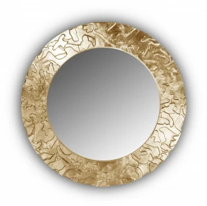 Золотое зеркало круглое настенное FASHION CAMOUFLAGE IN SHAPE FASHION 00-3860132 Золото