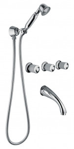 04530 / D Встраиваемый смеситель для ванны и душа с дуплексным душем. Bongio Cristallo
