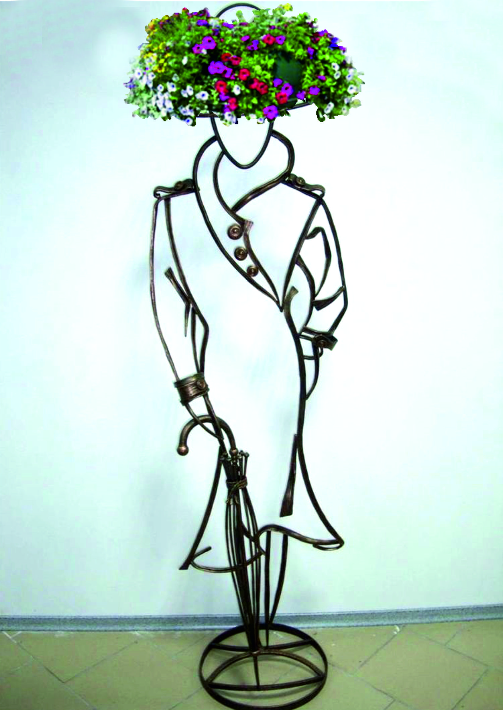 DV101-VO.PL ДЕВУШКА 1, цветочница вертикального озеленения с термо-чашей LAB.Space  - Вид №2