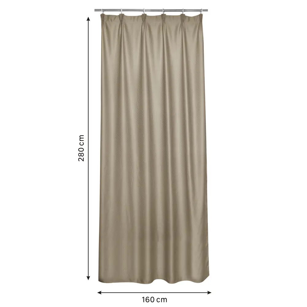 Штора на ленте Inspire Kulma 160x280 см цвет серый 88311126 STLM-2042385  - Вид №1