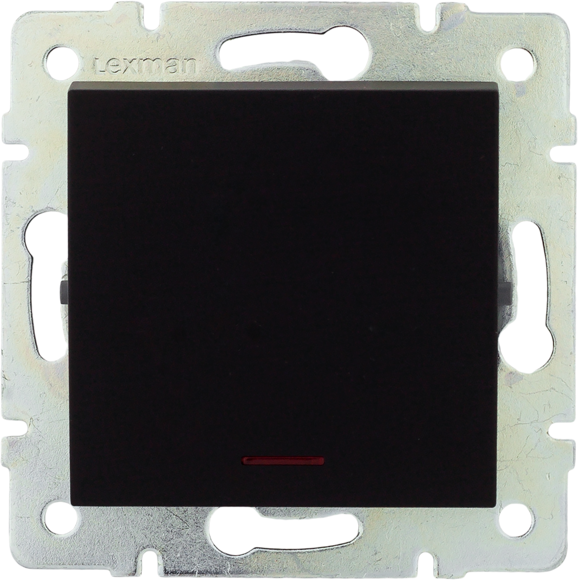 17920268 Выключатель встраиваемый 1 клавиша с подсветкой, цвет черный бархат матовый Виктория STLM-0009022 LEXMAN