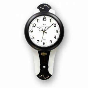 Часы настенные черные с белым с маятником Castita 301 BK CASTITA ДИЗАЙНЕРСКИЕ 00-3967018 Черный