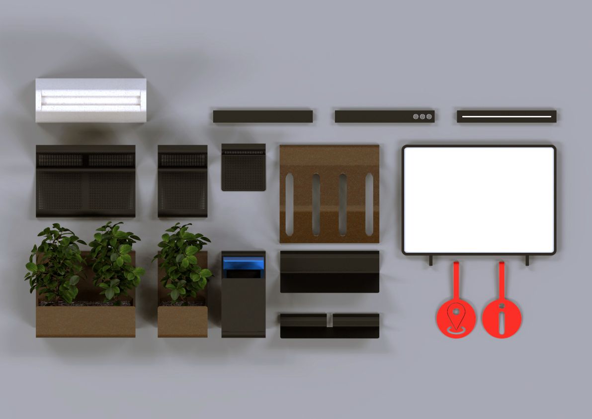 Реконструированная каменная скамья Viscio Urban Design Cling ARCH-00099827 - Вид №1