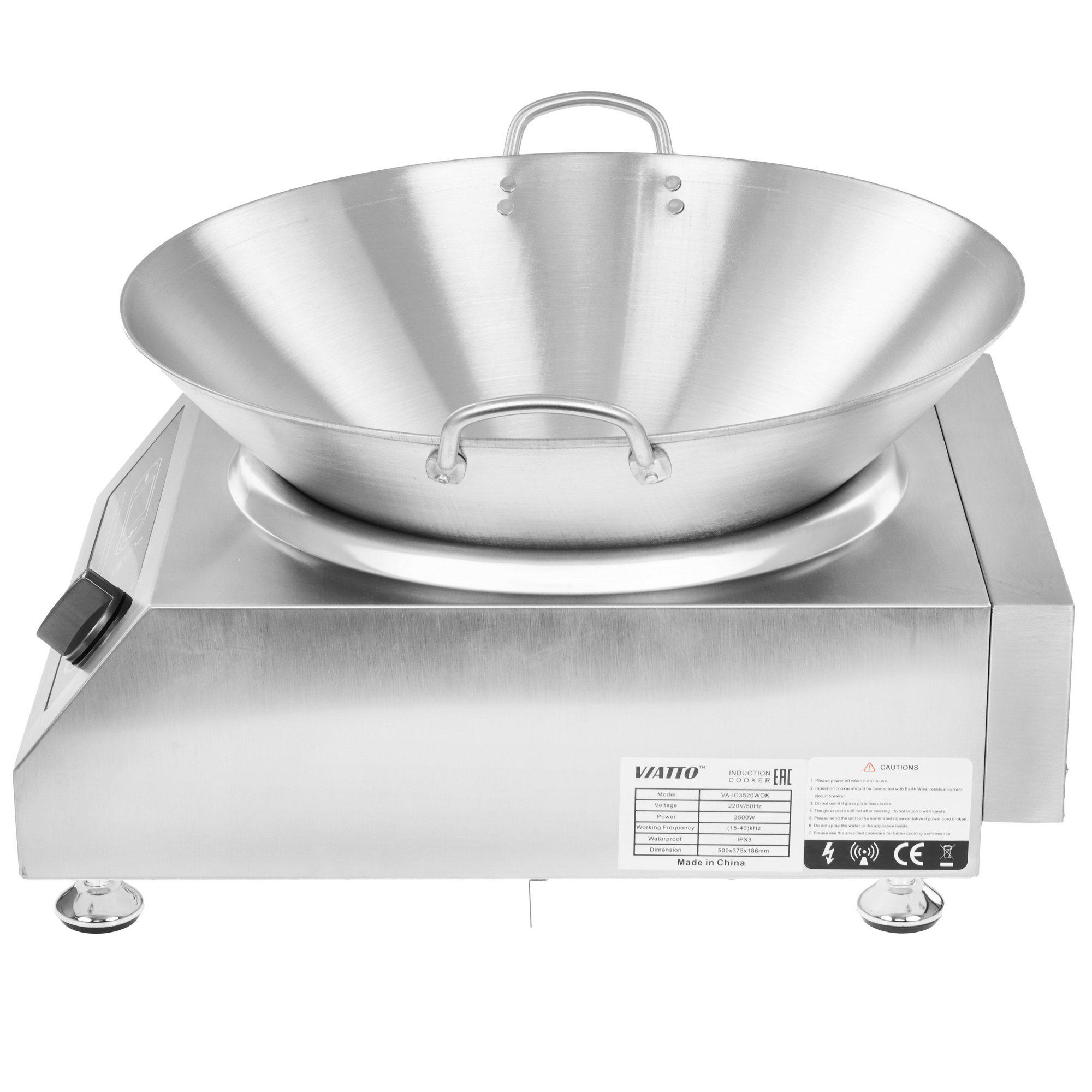 9909608 Плита компактная электрическая Viatto VA‑IC3520WOK серебристый STDN-0032854 - Вид №2