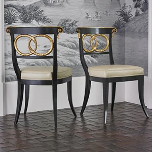 Стул  58012-700-001 Dolphin Chair - Black / Gold Ambella