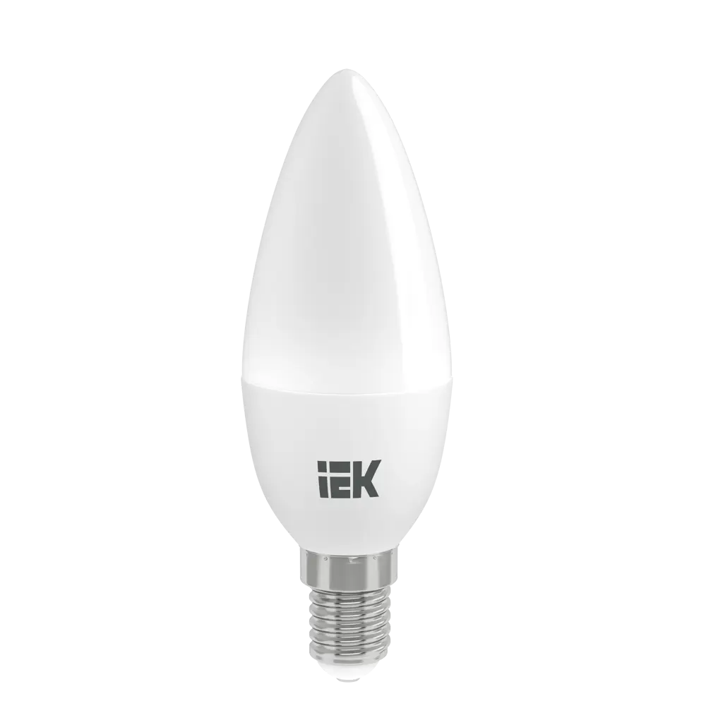 Лампа светодиодная IEK C35 Свеча E14 7 Вт 3000К свет тёплый белый STLM-2030300 - Вид №1